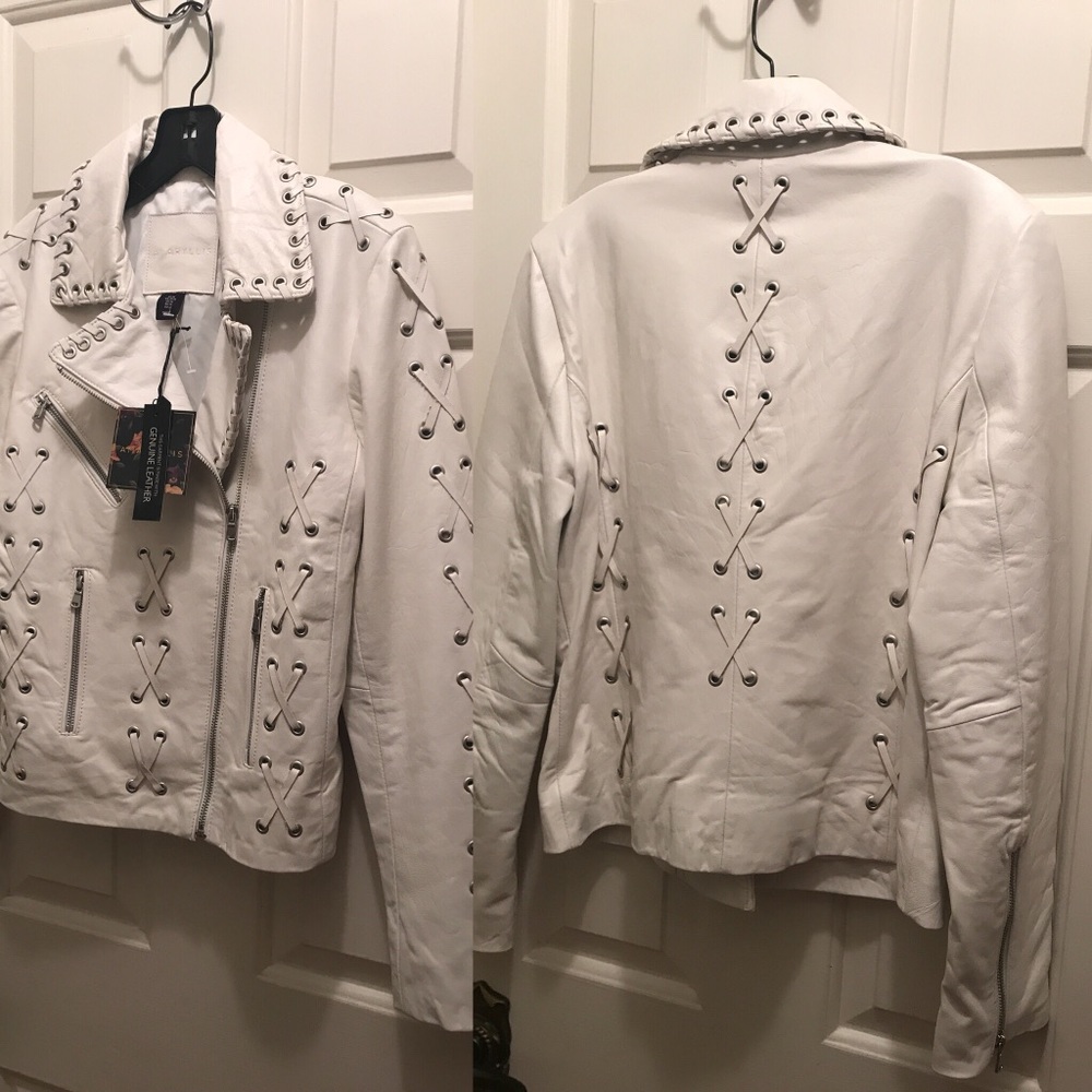 NWT Amaryllis White Leather Jacket